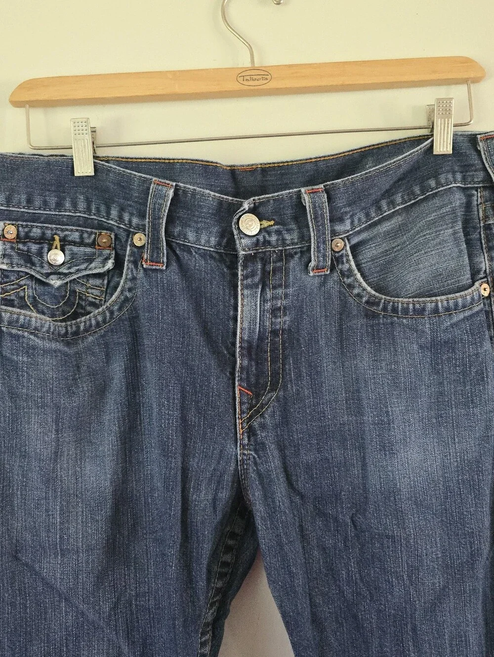 True Religion Ricky Straight Leg Vintage Jeans Men’s Size 38x31 Y2K